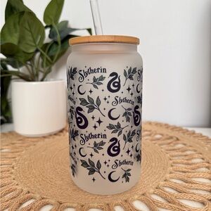 Harry Potter Slytherin Hogwarts House Glass Tumbler 🐍